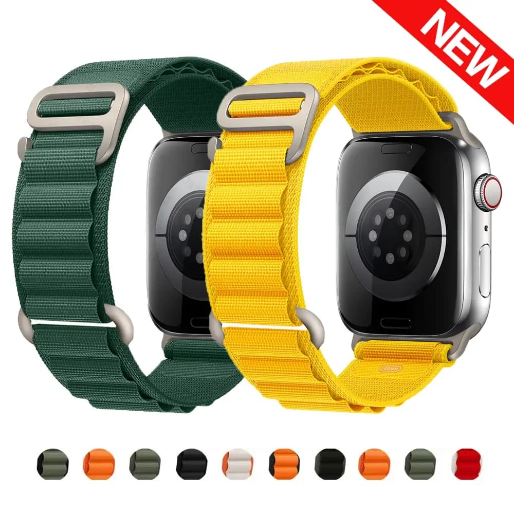 Strap for Apple watch Ultra Band 49mm 45mm 44mm 41mm 42mm 40mm 44 mm Nylon Alpine bracelet correa iwatch series 9 8 7 SE 6 5 4 2