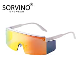 SORVINO New Oversized Outdoor Sunglasses for Men Women One Piece Windproof Shades Wrap Mirror Lens Driving Sun Glasses Eyewear