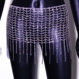Stonefans Mesh Tassel Rhinestone Bottoms Body Jewelry for Women Summer Beach Package Hip Skirt Body Chain Night Club Outfits