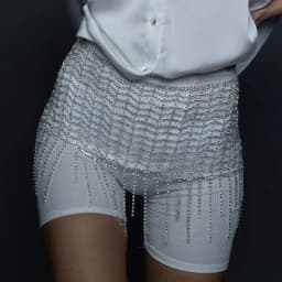 Stonefans Mesh Tassel Rhinestone Bottoms Body Jewelry for Women Summer Beach Package Hip Skirt Body Chain Night Club Outfits