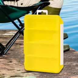 Fishing Lure Box Organizer Fishing Box Small Parts Four Grids Tackle Box Organizer Small Tackle Box Hangable Transparent For