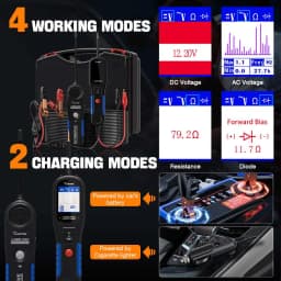 VDIAGTOOL V200PRO 12/24V Automotive Power Circuit Probe Tester 40FT/12M Cable Relay Fuse Tester Fuel Injector Short Circuit Test
