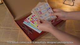80 Pages Our Adventure Book Scrapbook Album Retro Embossed Letter Leather Hard Cover Couples Wedding Anniversary Memory Book