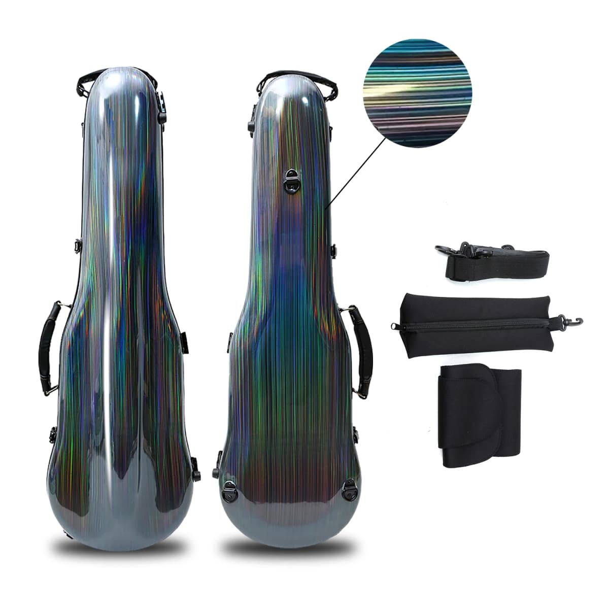 Violin Case New 4/4 Violin Box Hard Mixed Carbon Fiber Portable sturdy and lightweight #us