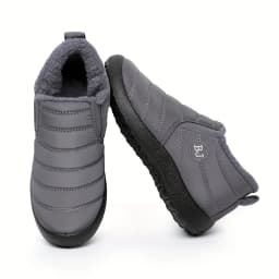 Warm Snow Boots for Women Men Slip Resistant Thick Sole Arctic Insulation Round Toe Outdoor Shoes PU Sole