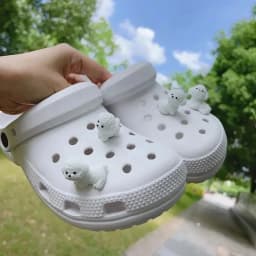 3D Cute Mini Puppy Shoe Decoration Set Detachable Diy Bichon Frise Dog Figurines Accessory, Used For Clogs, Holiday Party Gifts