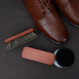 Quality Leather Shoe Brush Solid Wooden Handle Details Polishing and Cleaning Brush Horse Hair Soft Wood Brush Shoe Accessories