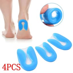 2pcs/4pcs Gel Heel Protectors Shock Absorbing Insoles Soft Elastic Silicone Heel Cushions Foot Care Products Fasciitis Insoles