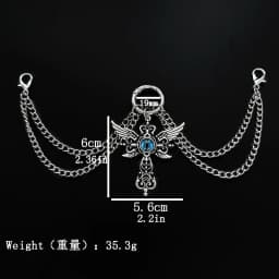 1pc Devil Eye Titanium Steel Shoe Chain Metal Entagram Pendant Women Shoes Decoration Accessories Boots Shoe Party Diy Jewelry