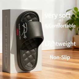 Men's Outdoor Slippers, Lightweight And Soft Cloud-Like Comfortable Home Slippers For Women, Unisex, With Simple Printed Pattern