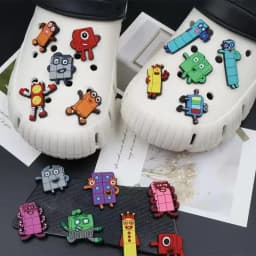 10-100pcs Cute Numbers Shoe Charms For Sandals,Shoe Decoration Accessories Shoe Pins Great Gift For Men Wom