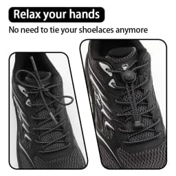 No-Tie Elastic Shoelaces, Multi-Color Quick Lock Laces, Reflective Lazy Strings for Sneakers & Outdoor Footwear 1Pair/2Pairs