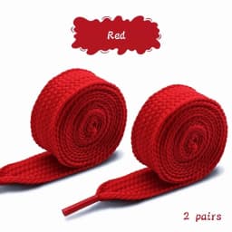 2CM Wide Fat Shoe Laces for Sneakers Fashion Colorfast Replacement Laces for Van Campus Shoes Classic Cotton Rope Flat Laces