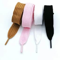 2CM Wide Fat Shoe Laces for Sneakers Fashion Colorfast Replacement Laces for Van Campus Shoes Classic Cotton Rope Flat Laces