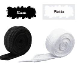 2CM Wide Fat Shoe Laces for Sneakers Fashion Colorfast Replacement Laces for Van Campus Shoes Classic Cotton Rope Flat Laces