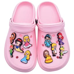 10-100Pcs Princess Series Cute Shoe Charms for Clogs Sandals Decoration Shoes Accessories Buckle for Girl Friends Gift