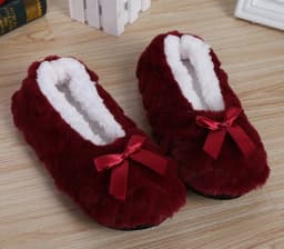 Mntrerm New Cute 2023 Indoor Home Slippers Warm Soft Plush Slippers Non-slip Indoor Fur Slippers Solid Color Cute Women Shoes