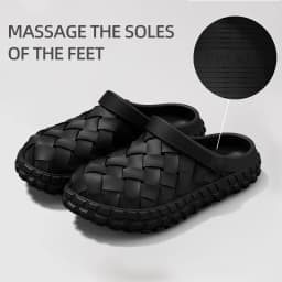 Men's EVA Clog Shoes Summer New Thick Bottom Anti-Slip Deodorant Toe Cover Beach Slippers Breathable Comfortable Sandals