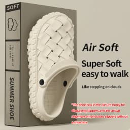 Men's EVA Clog Shoes Summer New Thick Bottom Anti-Slip Deodorant Toe Cover Beach Slippers Breathable Comfortable Sandals
