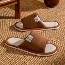 Men's Breathable Open-Toe House Slippers - Comfortable Linen Indoor Slides, Anti-Slip & Odor-Resistant Bedroom Winter Slippers