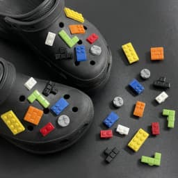 3D Building Block Shaped Shoe Charms for Clog Slide Sandals DIY Clogs Decoration Shoe Buckle Pins Shoe Decoration Birthday Gifts