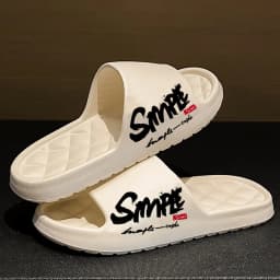 Four-Season Men's Fashion Slippers, Waterproof Non-Slip Casual Soft Perforated Bathroom Slippers, Suitable for Bathroom, Swimmin