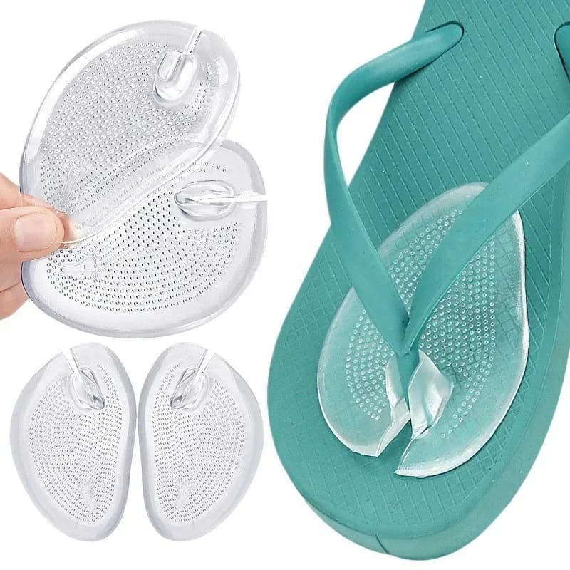 Silicone Slippers Sandals Forefoot Pad Flip-flop Pad Clip Foot Pads GEL Shoes Insole Foot Care Massage Particle Non-slip Cushion