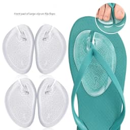 Silicone Slippers Sandals Forefoot Pad Flip-flop Pad Clip Foot Pads GEL Shoes Insole Foot Care Massage Particle Non-slip Cushion