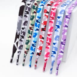 1 Pair Flat Shoe Laces For Sneakers Colorful Shoelaces Camouflage Print Boot Men And Women Leisure Shoestring Accessories