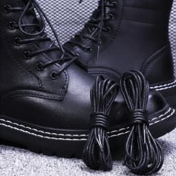 New Waterproof Leather Laces - Round Waxed Shoelaces - Men's Waxing Business Boots Shoe Ropes Length 60/80/100/120/140/180 CM