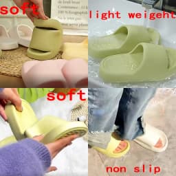 Couple's Summer Indoor Home Slippers 2026 Thick Bottom Lightweight Eva Slippers Women Plus Size Soft Sole Message Slides Shoes