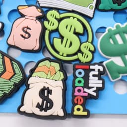 High Quality 1-21pcs Money Dollar Sign Shoes Charms DIY Garden Shoes Clog Aceessories Fit Man Woman Decorate