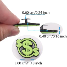 High Quality 1-21pcs Money Dollar Sign Shoes Charms DIY Garden Shoes Clog Aceessories Fit Man Woman Decorate