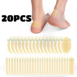 2-20pcs Invisible Adhesive Silicone Gel Blister Patches Hydrocolloid Foot Patch Heel Stickers for Heel Toe & Foot Skin Protectio
