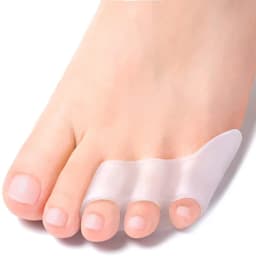 2Pcs Transparent Silicone Toe Covers with Three Holes, Anti-Friction, Anti-Blister, Suitable for Day and Night Use