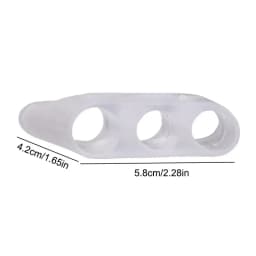 1 Pair Soft Silicone Toe Separator Corrector Three Hole Toe Sleeve Small Toe Varus Protector Pain Relief Foot Care
