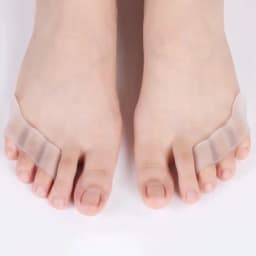 1 Pair Soft Silicone Toe Separator Corrector Three Hole Toe Sleeve Small Toe Varus Protector Pain Relief Foot Care