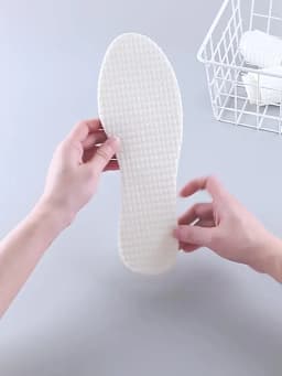 1Pair Latex Insoles for Shoes Soft Shoe Pads for Plantar Fasciitis Memory Foam Templates Pad Woman Man Step In The Shit Insole