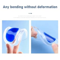 1Pair Silicone Gel Heel Insoles for Plantar Fasciitis Heel Spur U-shaped Pain Relief Protective Inserts Soft Pads for Men Women