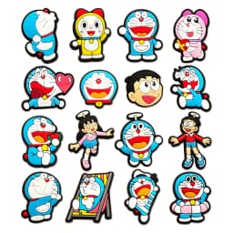 1-16pcs Doraemon Shoes Charms PVC Anime Shoe Accessories Fashion Boys Sandals Garden Shoe Buckle DIY Buckle