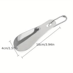 1pc Stainless Steel Metal Shoehorn, Portable Shoehorn, Shoe Wearing Aid, Essential for Home Travel