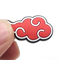 Cool Anime Red Cloud Shoe Charms Ninja PVC Clog Sandal Decorations Fashion DIY Shoe Accessories for Party Gifts Favors
