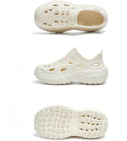 Women's Summer Shoes with Thick Soles Men's Perforated Shoes Quiet Odor Proof Water Wading Quick Drying Sports Non Slip Sandals