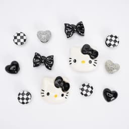 Hello Kitty Shoe Charms Set Black White Katie KT Cat Girls Women Sandals Accessories DIY Hole Shoes Slippers & Clogs Decoration