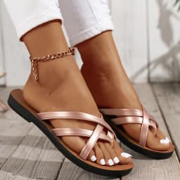 Spring and Summer Women's Flip-Flops and Fashionable Beach Shoes