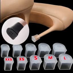 2pcs High Heel Protector Round Shape Women High Heels Protective Cover Non-slip Wearable Heel Cover Shockproof Accessories
