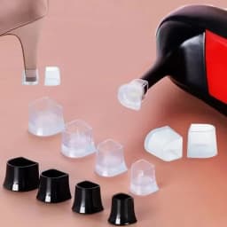 2pcs High Heel Protector Round Shape Women High Heels Protective Cover Non-slip Wearable Heel Cover Shockproof Accessories