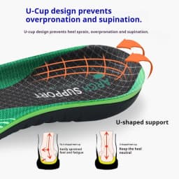 Flatfoot Orthopedic insoles Arch Support Shoe Insole Men Women Shock Absorption Shoe Sole Comfortable Running Sports Pads 1Pair