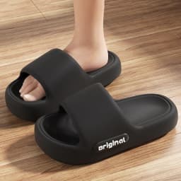 Women Fashion Platform Sandals Thick Bottom Cloud Slippers Letter Print Soft Sole Comfortable Beach Pillow Slides