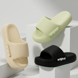 Women Fashion Platform Sandals Thick Bottom Cloud Slippers Letter Print Soft Sole Comfortable Beach Pillow Slides